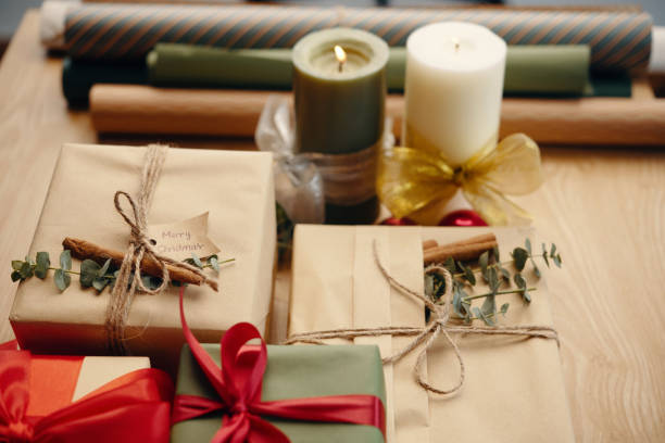 istock Arranging Christmas Gifts with Decorative Touches 2180199359