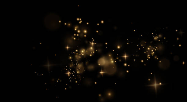 istock Christmas background. Powder dust. Magic bokeh shines with gold dust. Small realistic glare on a transparent  background. Design element for cards, invitations, backgrounds, screensavers. 2180201874