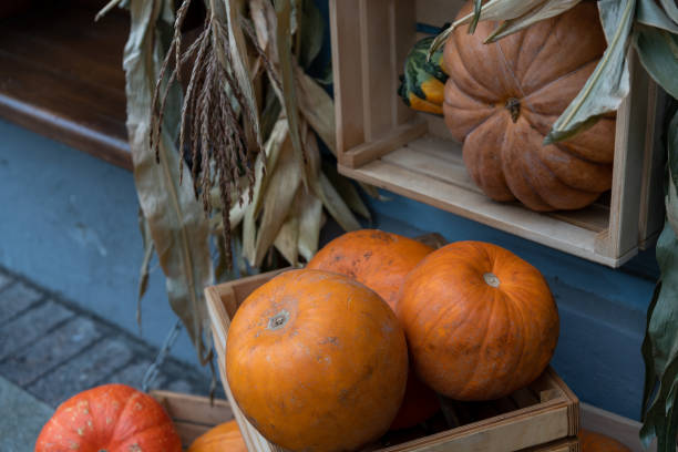 istock Pumpkin city street decoration 2180207184