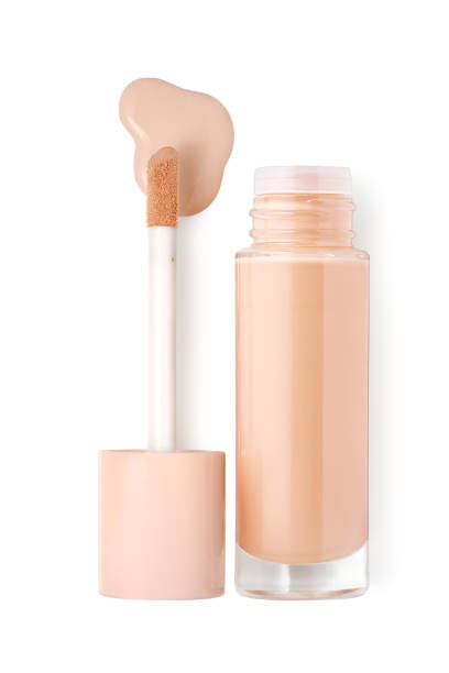 istock concealer makeup opened  bottle. face skin corrective cosmetic product. Top view 2180208245