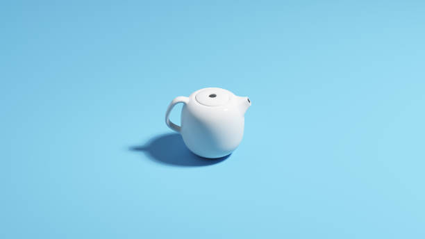 istock White teapot tea morning cafe breakfast fresh pale blue background 2180210511