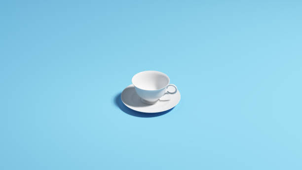 istock White teapot tea cup saucer morning breakfast fresh pale blue background 2180217050