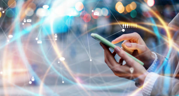 istock Young woman with smartphone in her hands. Outdoors. Global networking concept 2180217679