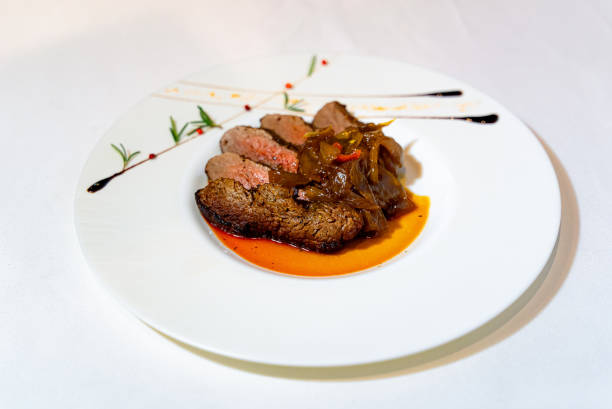istock A White Plate Topped With Meat and Sauce 2180217834