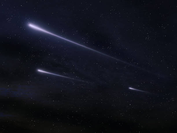 istock Shooting stars isolated on a dark background. 2180222236