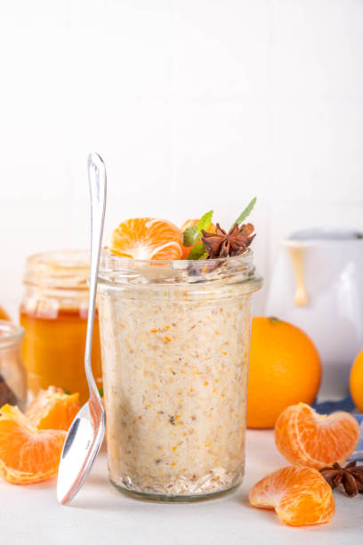 istock Tangerine creamsicle Overnight Oats 2180222388