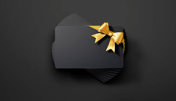 istock Stacked Gift Cards with tied Bow 2180225502