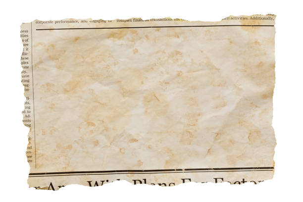 istock Stained old newspaper clipping with blank space for your copy 2180226558
