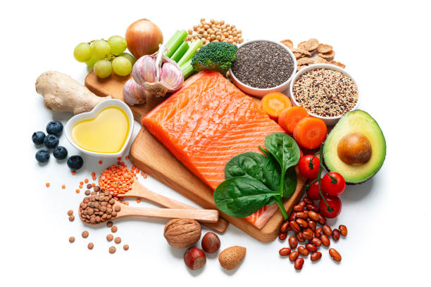 istock Fresh ingredients for healthy diet and strong heart 2180234740
