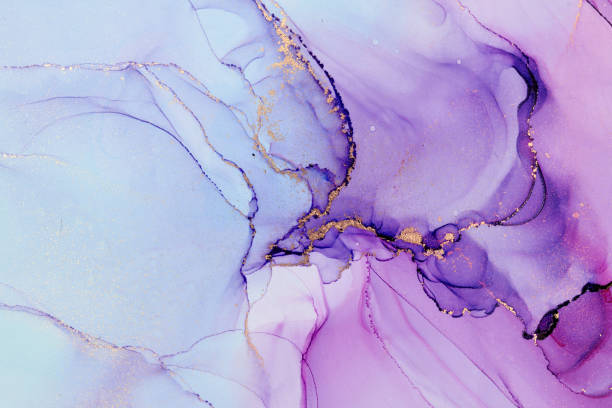 istock Natural  luxury abstract fluid art painting in liquid ink technique. Tender and dreamy  wallpaper. Mixture of colors creating transparent waves and golden swirls. For posters, other printed materials 2180238164