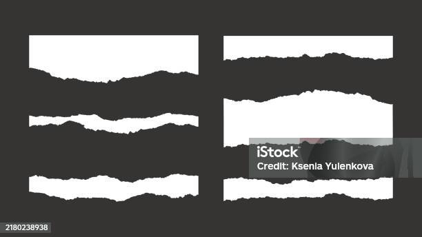 White Map Riped White Ripped Paper Strips Stock Illustration - Download Image Now ...