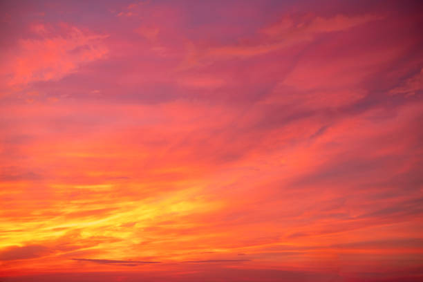Beautiful , luxury soft gradient orange gold clouds and sunlight on the blue sky perfect for the background, take in everning,Twilight, Large size, high definition landscape photo