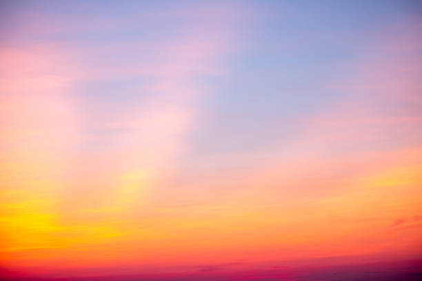 istock Beautiful , luxury soft gradient orange gold clouds and sunlight on the blue sky perfect for the background, take in everning,Twilight, Large size, high definition landscape photo 2180242868