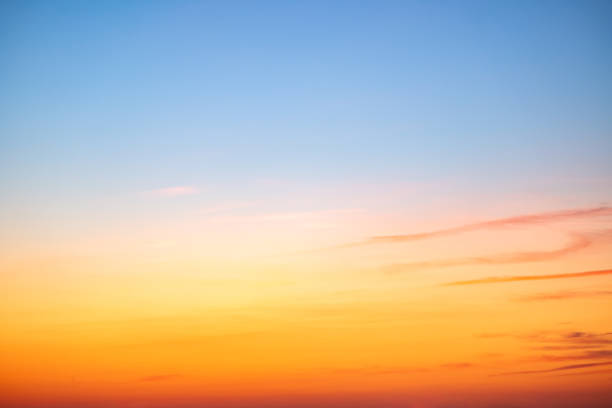 istock Beautiful , luxury soft gradient orange gold clouds and sunlight on the blue sky perfect for the background, take in everning,Twilight, Large size, high definition landscape photo 2180242970