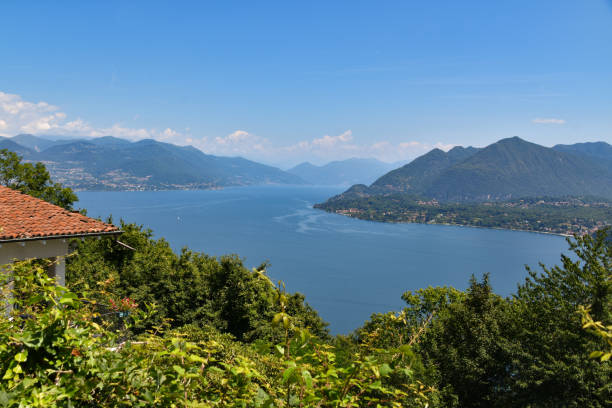 istock Lago Maggiore in Italy with Mountain Backdrop 2180246402
