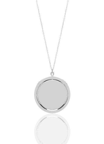 istock Vintage metal pendant isolated 2180247571