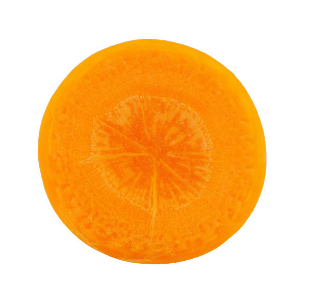 istock Sliced carrot vegetable isolated on white background. 2180248430