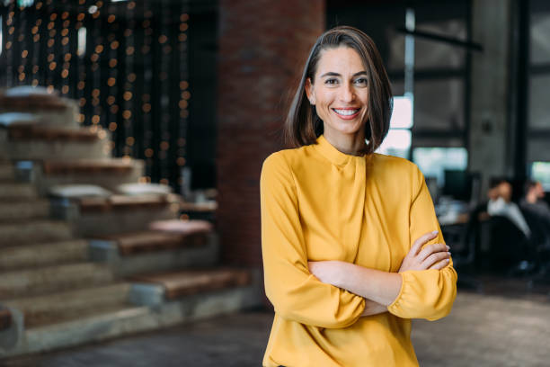 istock Confident businesswoman in modern office. 2180253922