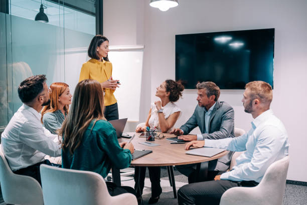 istock Business persons on meeting in the office. 2180253953