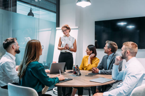 istock Business persons on meeting in the office. 2180253964