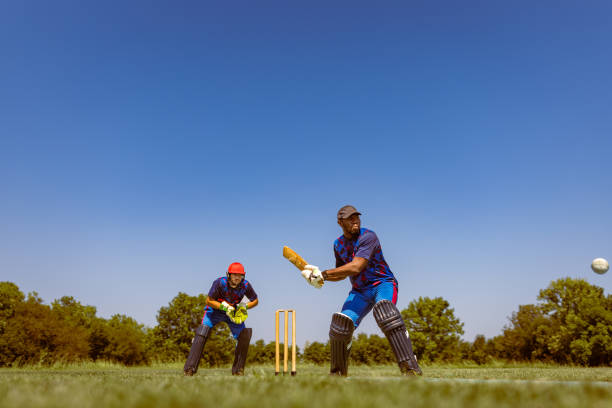 istock Cricket Batsman Ready to Hit the Ball 2180256213