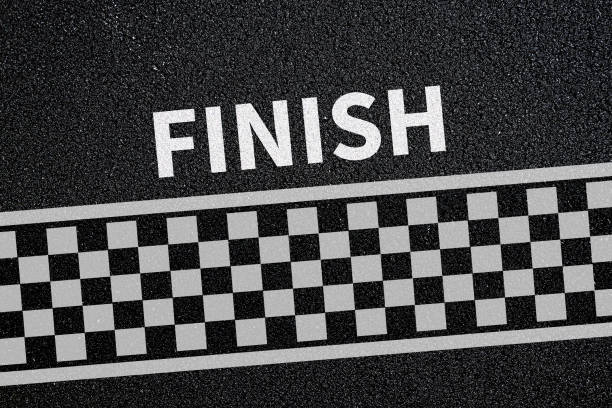 Chequered flag on Bude beach, Cornwall.