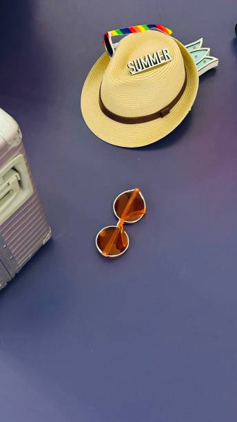 Closeup to Glitter Frame with Blue Lens Sunglasses, Isolated