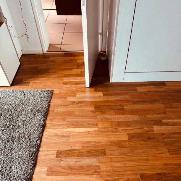 istock Parquet floor and open door 2180258110