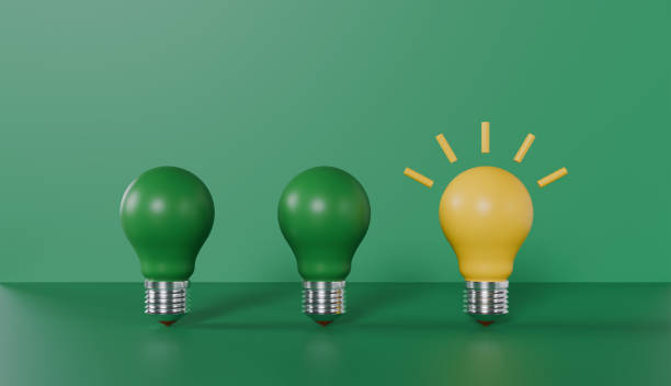 istock Glowing light bulb icon, symbolizing innovation and bright ideas 2180259464