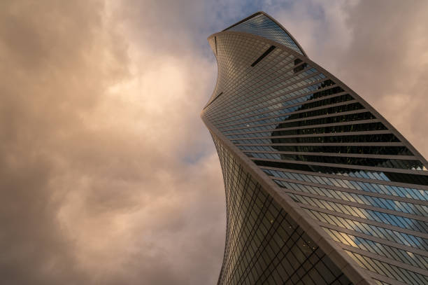 istock Looking Up modern high-rise office buildings. 2180260464