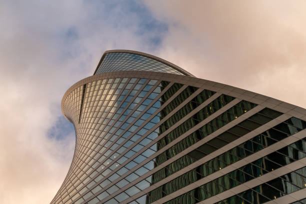 istock Looking Up modern high-rise office buildings. 2180260472