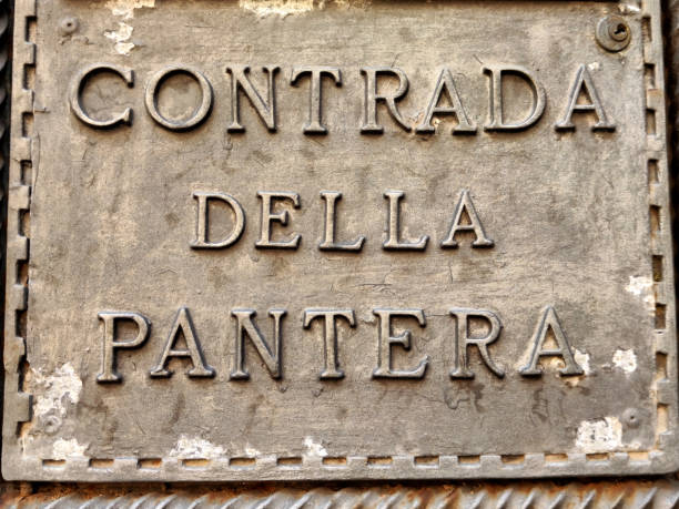 istock Contrada della Pantera sign in Siena, Tuscany 2180261812