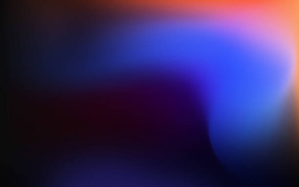 Abstract Background, Blue and Orange Gradient Dark Background with Noise Texture, Grainy Texture, for Design Poster Background Media Design