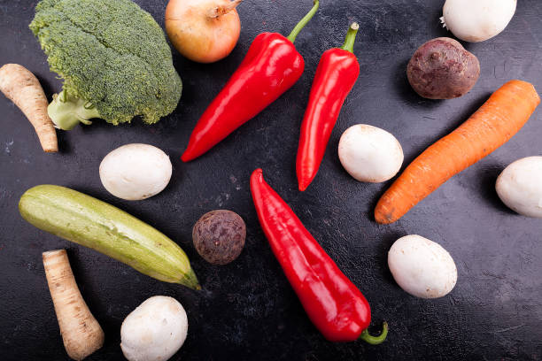 istock Top view of vegan dinner 2180270628