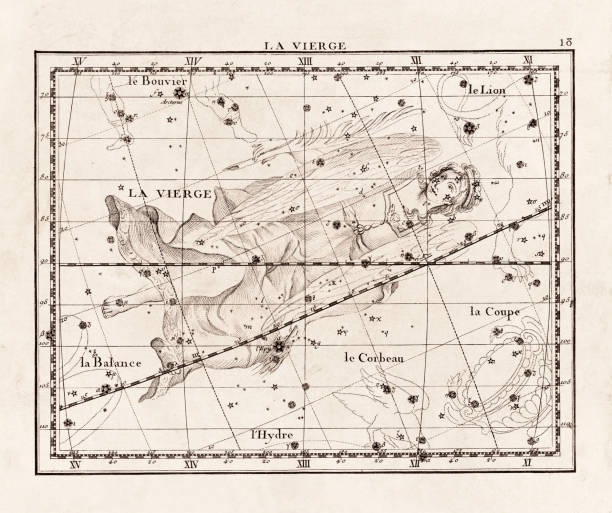 istock Vintage constellation illustration from the early 18th century. A detailed celestial map showcasing stars and constellations, beautifully rendered in an antique scientific style. 2180279555