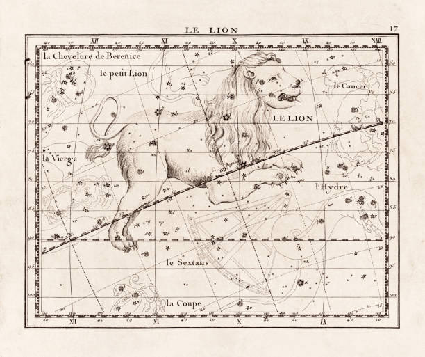 istock Vintage constellation illustration from the early 18th century. A detailed celestial map showcasing stars and constellations, beautifully rendered in an antique scientific style. 2180279595