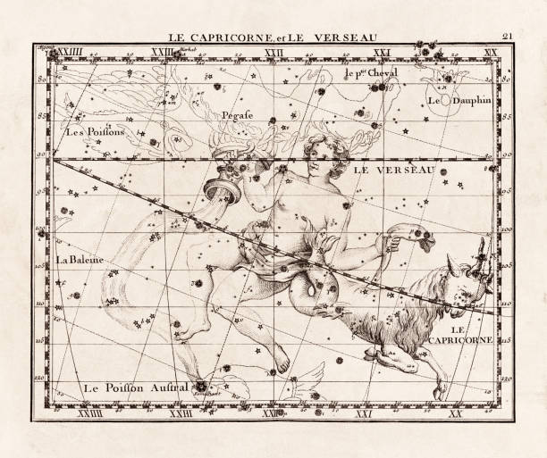 istock Vintage constellation illustration from the early 18th century. A detailed celestial map showcasing stars and constellations, beautifully rendered in an antique scientific style. 2180279632