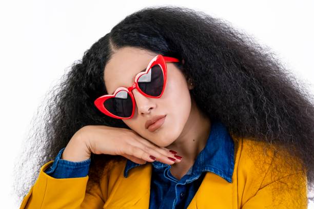 istock Portrait of model with red glasses 2180284041