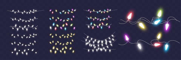 Christmas lights, garland illustration for your design.