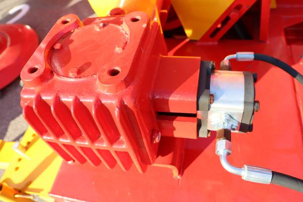istock HighEfficiency Red Industrial Motor Component for various applications and industries 2180293937