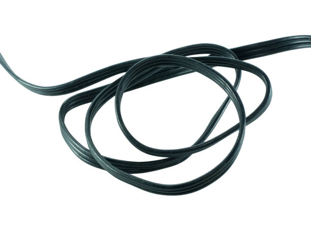 istock Black wire electronic equipment isolated on white background with clipping path. 2180294294