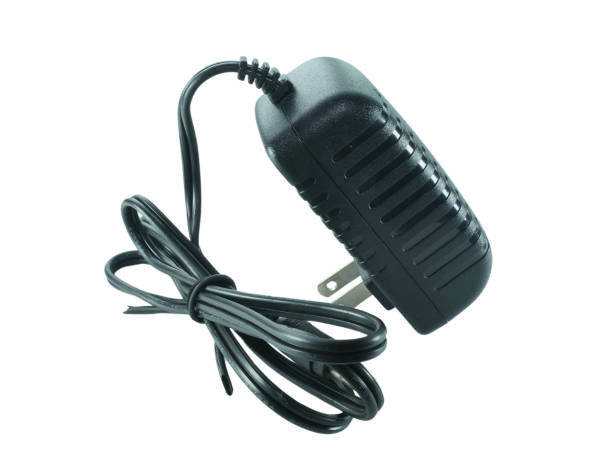 istock Black power plug isolated on white background with clipping path. 2180294328
