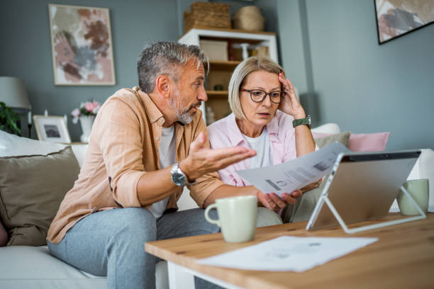 istock Mature couple is arguing about finances 2180298196