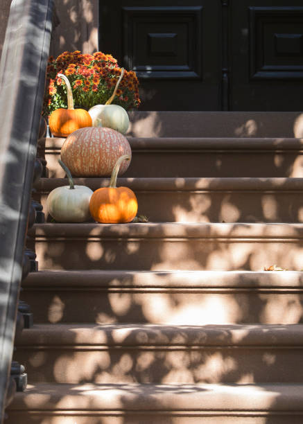 Halloween decorations in the streets of New York City