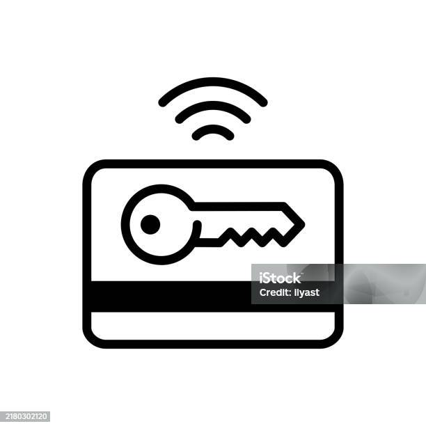 Card Keypad Drawing A Simple Line Drawing Of A Key Card Stock Illustration - Download Image ...