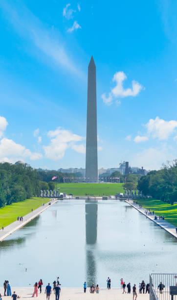 istock Blue sky over the world famous Washington Monument 2180302843