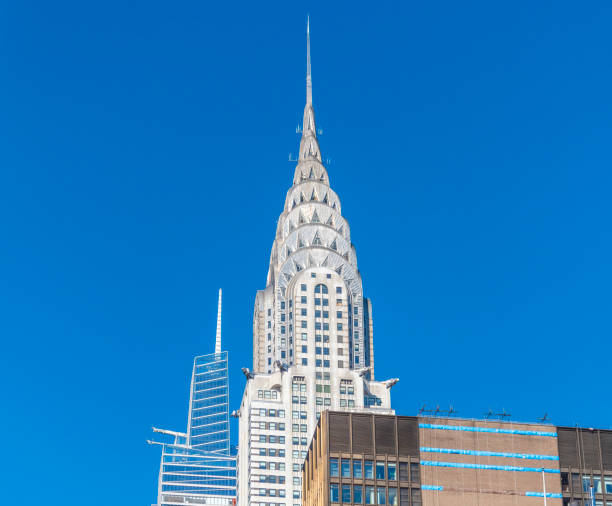istock Chrysler building with Summit One skyscraper on the background 2180302987