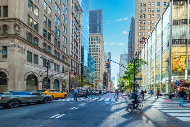istock Crossroad in Midtown Manhattan on a sunny morning 2180303679