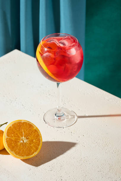 istock Elegant Martini Royal Cocktail with Vermouth and Sparkling Wine in a Vibrant Studio Setting 2180307930
