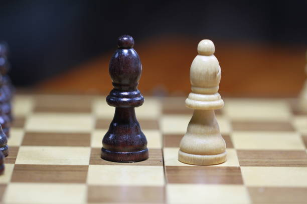 Chess: Bishops Isolated on White Background